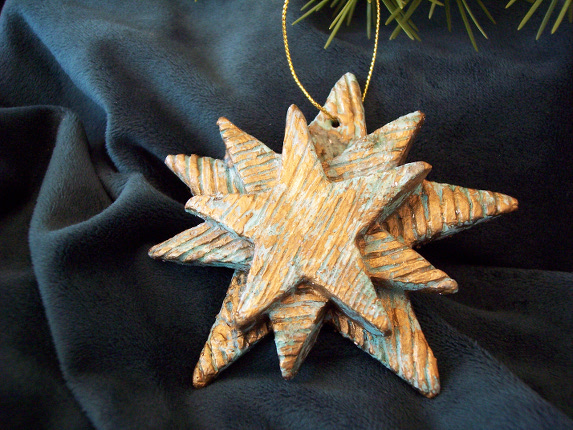 Gold Striped Star